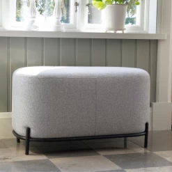 Poef Larry 82 Cm - Grijs