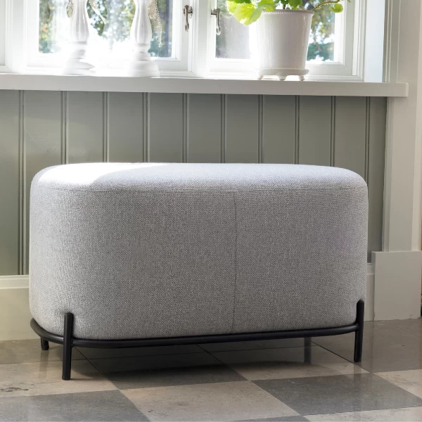 Poef Larry 82 Cm - Grijs 1 Poef Larry 82 Cm - Grijs