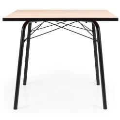 Eettafel Flow 90x90 Cm - Eik/zwart