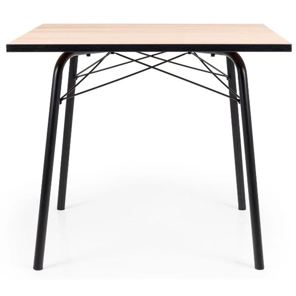 Eettafel Flow 90x90 Cm - Eik/zwart 1 Eettafel Flow 90x90 Cm - Eik/zwart