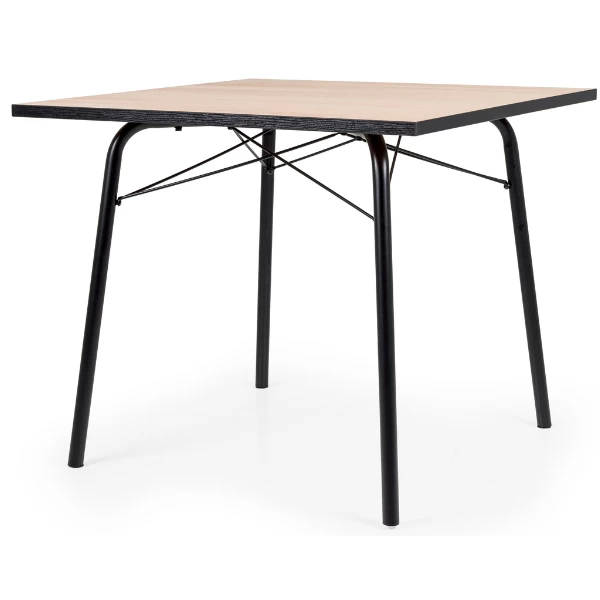 Eettafel Flow 90x90 Cm - Eik/zwart 9 Eettafel Flow 90x90 Cm - Eik/zwart - Afbeelding 9