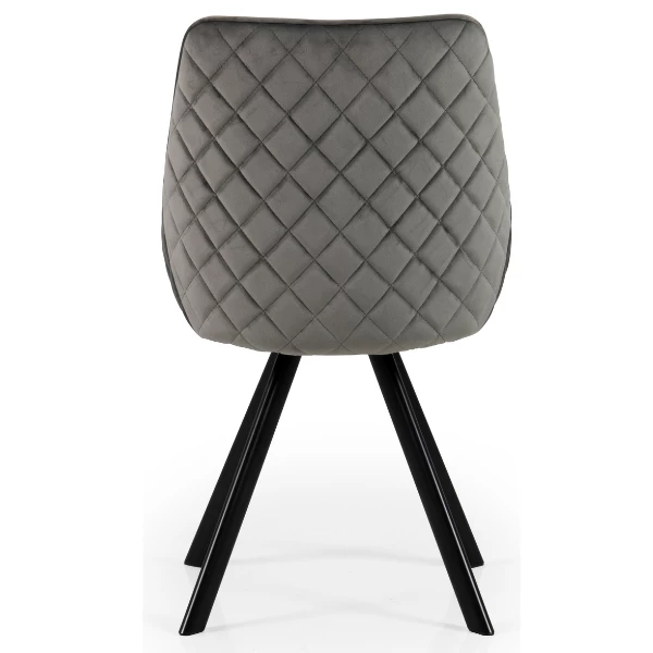 Eetkamerstoel Fritz Velours - Grijs 3 Eetkamerstoel Fritz Velours - Grijs - Afbeelding 3