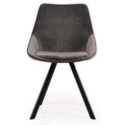 Eetkamerstoel Fritz Velours - Grijs
