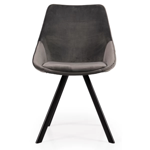 Eetkamerstoel Fritz Velours - Grijs 1 Eetkamerstoel Fritz Velours - Grijs