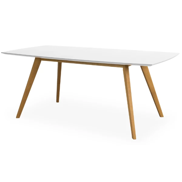 Eettafel Blair 185x95 Cm - Eik/wit 2 Eettafel Blair 185x95 Cm - Eik/wit - Afbeelding 2