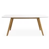 Eettafel Blair 185x95 Cm - Eik/wit