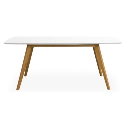 Eettafel Blair 185x95 Cm - Eik/wit