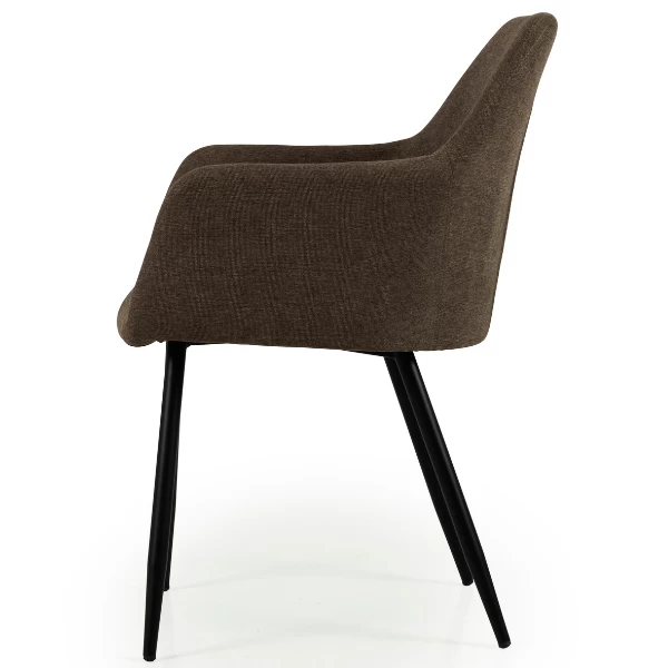 Eetkamerstoel Linne - Bruin 4 Eetkamerstoel Linne - Bruin - Afbeelding 4