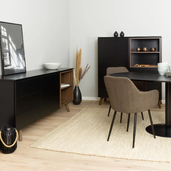 Eetkamerstoel Linne - Bruin 2 Eetkamerstoel Linne - Bruin - Afbeelding 2