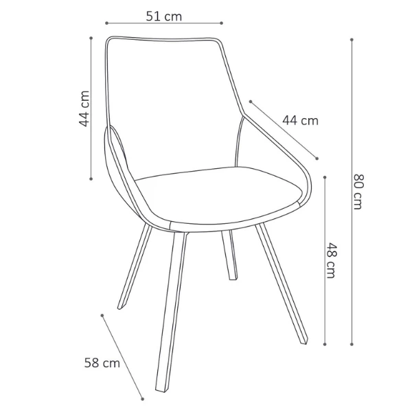 Eetkamerstoel Mathias-Lichtgrijs 2 Eetkamerstoel Mathias-Lichtgrijs - Afbeelding 2