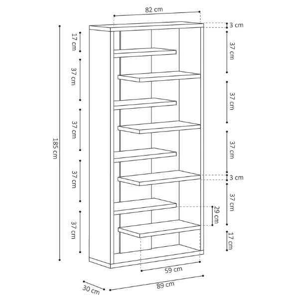 Roomdivider Mira-sonoma Eik 3 Roomdivider Mira-sonoma Eik - Afbeelding 3