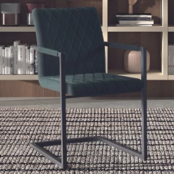 Eetkamerstoel Britt-groen Velours