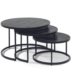 Set Van 3 Salontafels Amana-zwart Magnoliahout -Collectie Woonkamermeubels Ontwerp zonder titel 2023 01 13T130755.520 703d