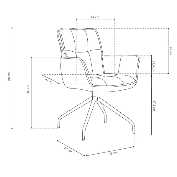 Eetkamerstoel Ibis-lichtbruin 2 Eetkamerstoel Ibis-lichtbruin - Afbeelding 2