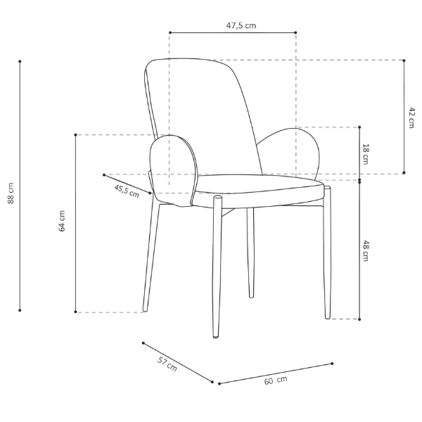 Eetkamerstoel Betsy-zandkleur 2 Eetkamerstoel Betsy-zandkleur - Afbeelding 2