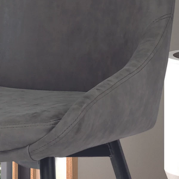 Eetkamerstoel Mirano-lichtgrijs 2 Eetkamerstoel Mirano-lichtgrijs - Afbeelding 2