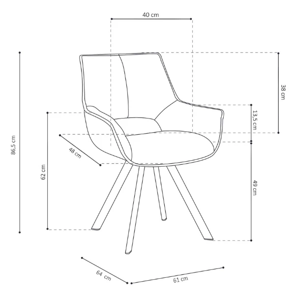 Eetkamerstoel Miet-groen 2 Eetkamerstoel Miet-groen - Afbeelding 2