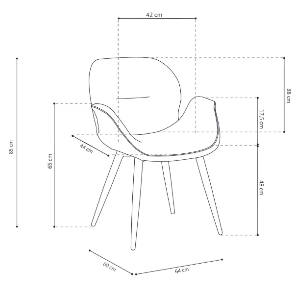 Eetkamerstoel Maxima-groen 2 Eetkamerstoel Maxima-groen - Afbeelding 2