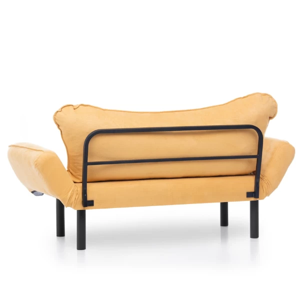 Slaapbank Met 2 Zitplaatsen | Comfort En Stijl | Metalen Frame | Mosterdkleur 10 Slaapbank Met 2 Zitplaatsen | Comfort En Stijl | Metalen Frame | Mosterdkleur - Afbeelding 10