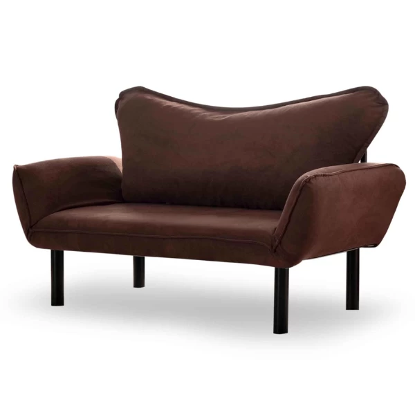 Bank Met 2 Zitplaatsen | Comfortabel En Stijlvol | 100% Metalen Frame | Gemakkelijk Schoon Te Maken Stof | Bruine Kleur 3 Bank Met 2 Zitplaatsen | Comfortabel En Stijlvol | 100% Metalen Frame | Gemakkelijk Schoon Te Maken Stof | Bruine Kleur - Afbeelding 3