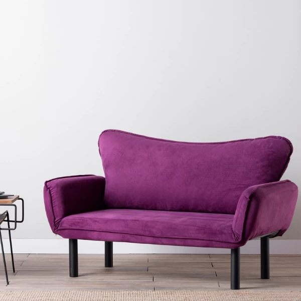 Bankbed 2-zit Jacinda - Purper 2 Bankbed 2-zit Jacinda - Purper - Afbeelding 2