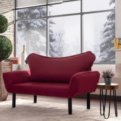 | Comfortabel En Stijlvol Ontwerp | Metalen Frame | Maroon