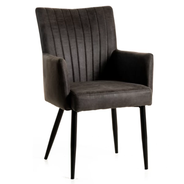 Stoel Met Armleuning Carzo - Antraciet 1 Stoel Met Armleuning Carzo - Antraciet