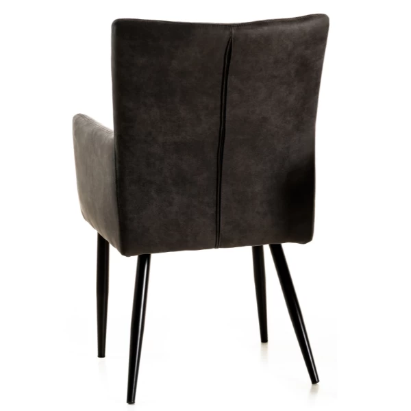 Stoel Met Armleuning Carzo - Antraciet 2 Stoel Met Armleuning Carzo - Antraciet - Afbeelding 2