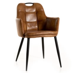 Kuipstoel Rabia Kunstleer - Cognac