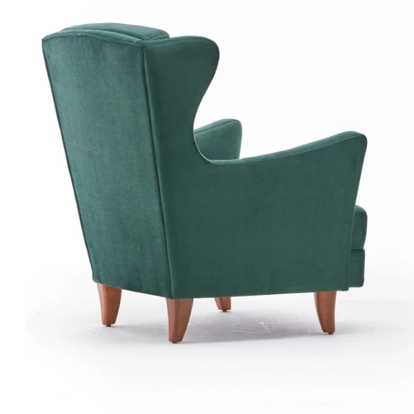 Stijlvolle En Comfortabele Vleugelstoel | Modern Ontwerp | Beukenhouten Frame | Groen 2 Stijlvolle En Comfortabele Vleugelstoel | Modern Ontwerp | Beukenhouten Frame | Groen - Afbeelding 2