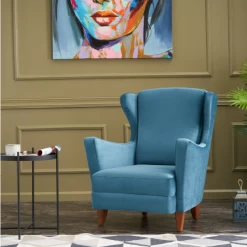 Stijlvolle Wing Chair | 100% Polyester Fluweel | Turquoise -Collectie Woonkamermeubels Ontwerp zonder titel 2023 01 31T093236.603 fae6