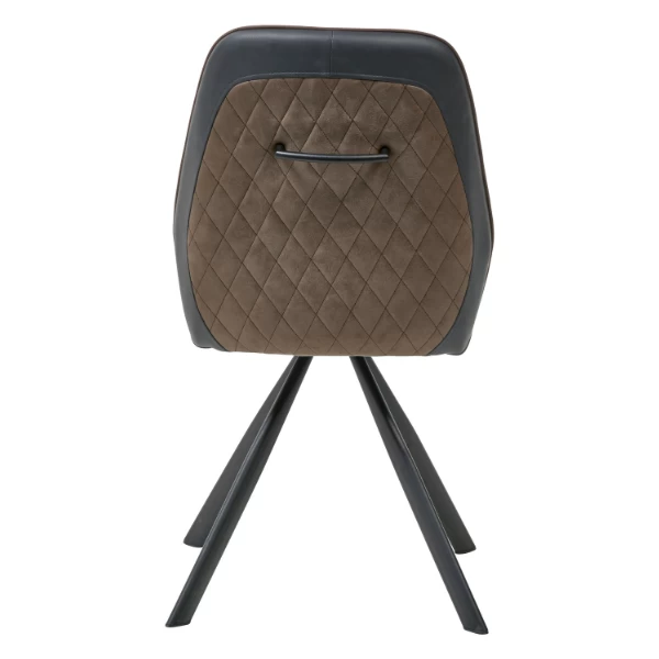 Eetkamerstoel Gemini - Blauw/bruin 2 Eetkamerstoel Gemini - Blauw/bruin - Afbeelding 2