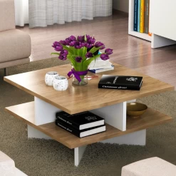 Salontafel Bibi-walnoot/wit