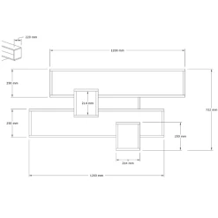 Wandplank Georgina-antraciet/walnoot -Collectie Woonkamermeubels Ontwerp zonder titel 2023 02 06T140759.878 2434
