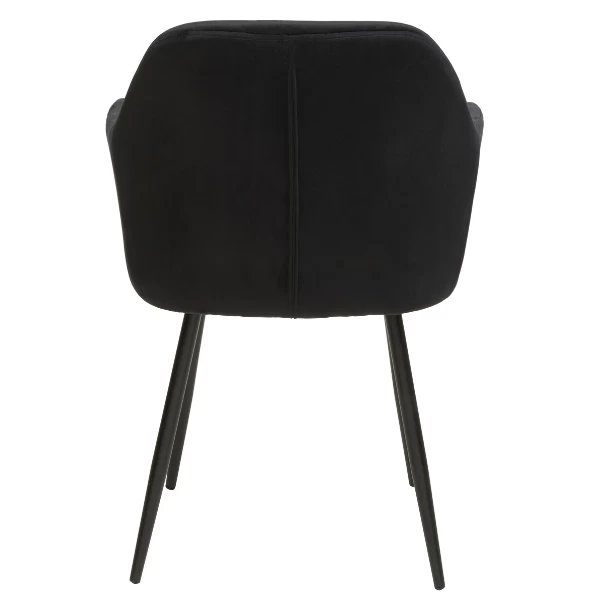 Kuipstoel Percy Velours - Zwart 3 Kuipstoel Percy Velours - Zwart - Afbeelding 3