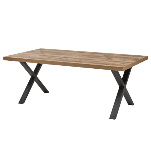 Eettafel Orla 200cm Met X-poten - Mangohout/zwart -Collectie Woonkamermeubels Ontwerp zonder titel 2023 02 09T120012.826 67b9