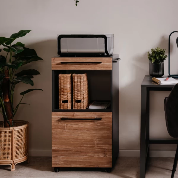 Bijzetkastje Paloma-bamboe/antraciet 1 Bijzetkastje Paloma-bamboe/antraciet