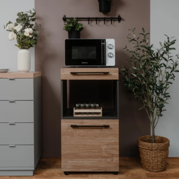 Bijzetkastje Paloma-bamboe/antraciet 2 Bijzetkastje Paloma-bamboe/antraciet - Afbeelding 2