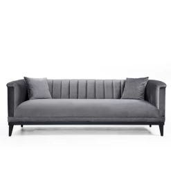 Stijlvolle 3-zitsbank | Comfortabel En Chic | Beukenhouten Frame, Polyester Stof | 225 Cm Breedte, 79 Cm Hoogte