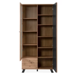 Vitrinekast Médard-artisanale Eik/antraciet 20 Vitrinekast Médard-artisanale Eik/antraciet -Collectie Woonkamermeubels Ontwerp zonder titel 2023 02 20T093544.033 c8dc