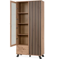 Vitrinekast Médard-artisanale Eik/antraciet 18 Vitrinekast Médard-artisanale Eik/antraciet -Collectie Woonkamermeubels Ontwerp zonder titel 2023 02 20T093731.500 601b