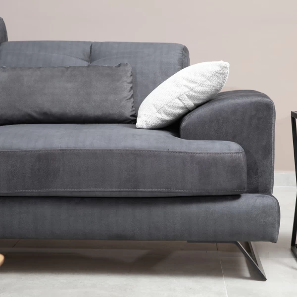 Comfort En Stijl - 2-zitsbank | Beukenhouten Frame | Antraciet Kleur 3 Comfort En Stijl - 2-zitsbank | Beukenhouten Frame | Antraciet Kleur - Afbeelding 3