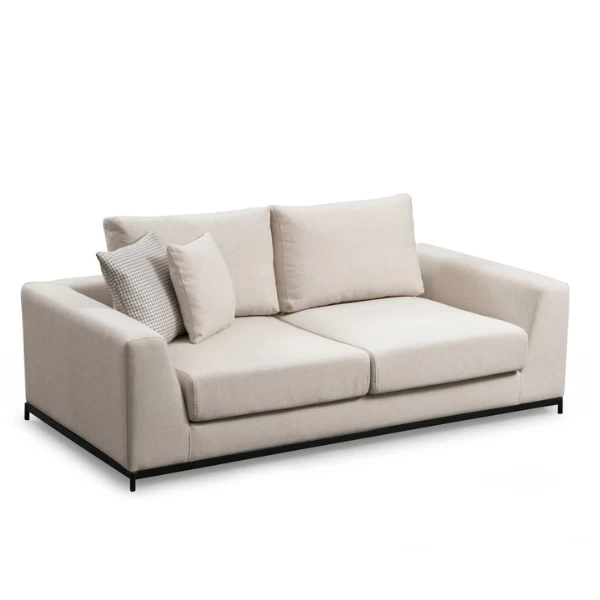 Comfortabele 2-zitsbank Met Beukenhouten Frame En Beige Polyester Stof 10 Comfortabele 2-zitsbank Met Beukenhouten Frame En Beige Polyester Stof - Afbeelding 10