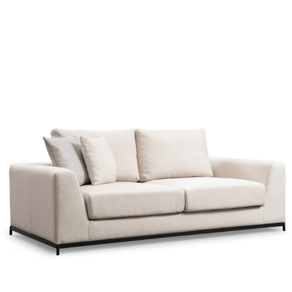 Comfortabele 2-zitsbank Met Beukenhouten Frame En Beige Polyester Stof 9 Comfortabele 2-zitsbank Met Beukenhouten Frame En Beige Polyester Stof - Afbeelding 9