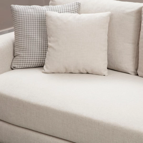 Comfortabele 2-zitsbank Met Beukenhouten Frame En Beige Polyester Stof 4 Comfortabele 2-zitsbank Met Beukenhouten Frame En Beige Polyester Stof - Afbeelding 4