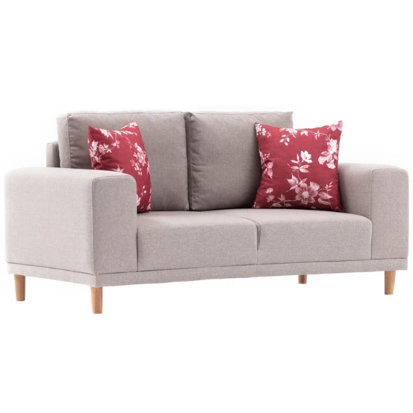 2-zitsbank | Comfort En Uniek Ontwerp | Beukenhouten Frame | Crème 6 2-zitsbank | Comfort En Uniek Ontwerp | Beukenhouten Frame | Crème - Afbeelding 6