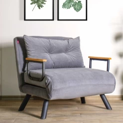 Slaapbank Angela 1 Persoon-grijs