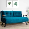 Stijlvolle 2-persoons Slaapbank | Comfort En Design | 100% Metalen Frame | Petrol Green
