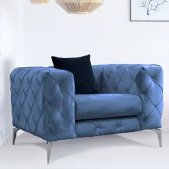 Stijlvolle Wing Chair | Modern Ontwerp | Comfortabel En Draagbaar | Blauwe Kleur