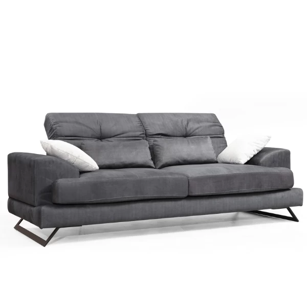 Comfortabele En Stijlvolle 3-zitsbank | Beukenhouten Frame | Antraciet 3 Comfortabele En Stijlvolle 3-zitsbank | Beukenhouten Frame | Antraciet - Afbeelding 3